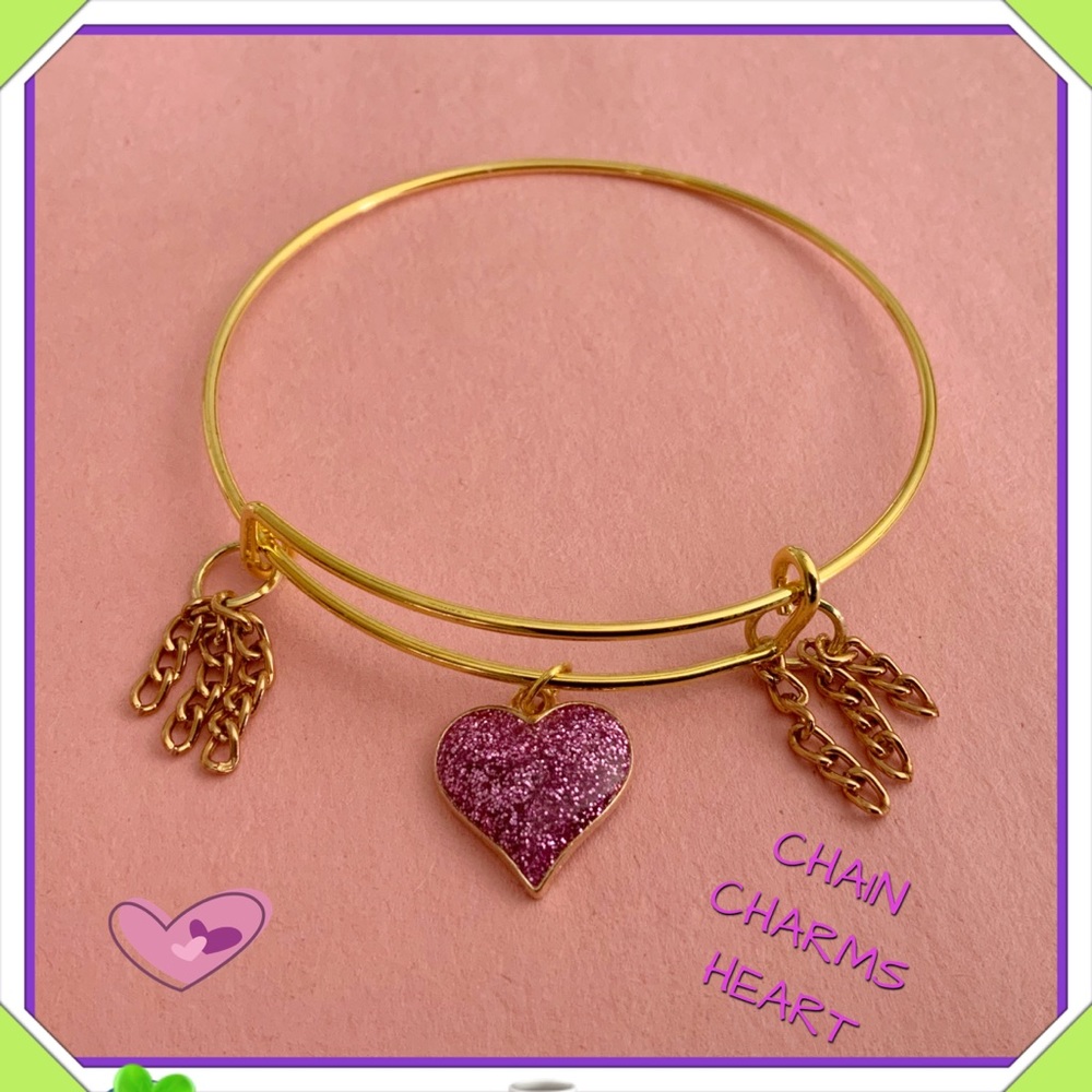 🆕✅ PURPLE EXPANDABLE WIRE BRACELET PURPLE HEART